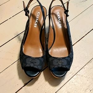 Coach Wedged Peep Toe Shoe